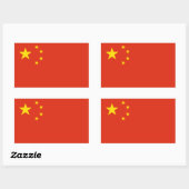 Chinese vlag. Volksrepubliek Rechthoekige Sticker (Vel)