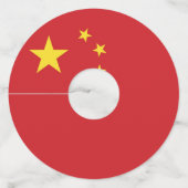 Chinese vlag wijnglaslabel (Achterkant)