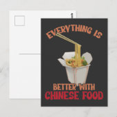 Chinese voedseldeskundige: Aziatische eetnoedels Briefkaart (Voorkant / Achterkant)