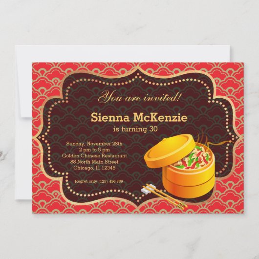 Chinese voedselfeestdag kaart (Voorkant)