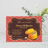 Chinese voedselfeestdag kaart (Staand voorkant)