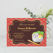 Chinese voedselfeestdag kaart (Staand voorkant)