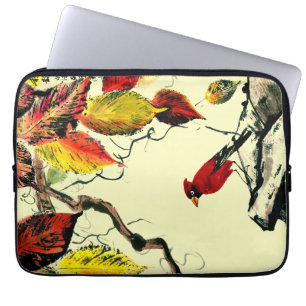 Chinese vogel in het najaar laptop sleeve