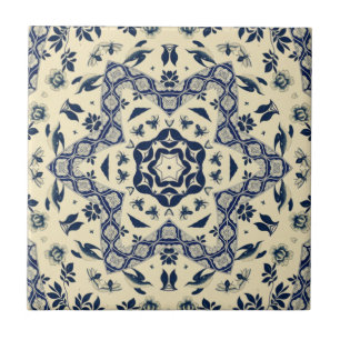Chinese vogels ~ bijen ~ bloemen ~ vloeren ~ Delft Tegeltje