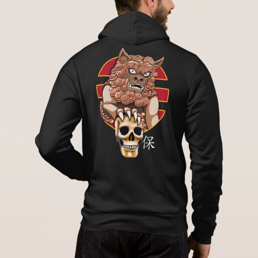 Chinese voogd leeuw - Foo Dog Hoodie (Achterkant)