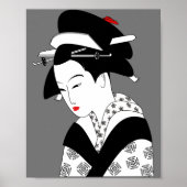 chinese vrouw geisha traditioneel poster (Voorkant)