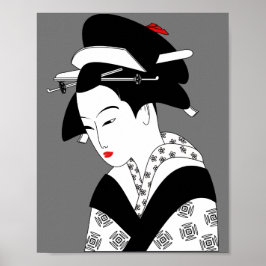 chinese vrouw geisha traditioneel poster