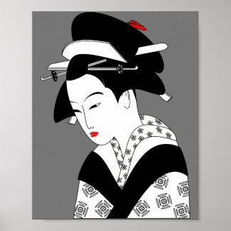 chinese vrouw geisha traditioneel poster