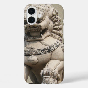 Chinese Vrouw Guardian Lion Foo Dog 石 獅 iPhone 16 Plus Hoesje