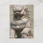 Chinese Vrouw Guardian Lion Foo Dog 石 獅 Visitekaartje (Achterkant)