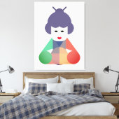 Chinese Vrouwen Kunst Canvas Afdruk (Insitu (Slaapkamer))