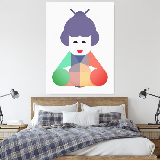 Chinese Vrouwen Kunst Canvas Afdruk (Insitu (Slaapkamer))
