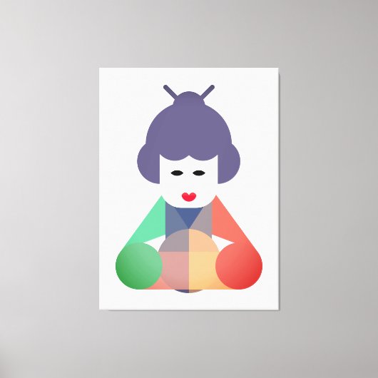 Chinese Vrouwen Kunst Canvas Afdruk (Voorkant)