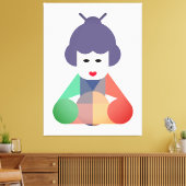 Chinese Vrouwen Kunst Canvas Afdruk (Insitu (Woonkamer))