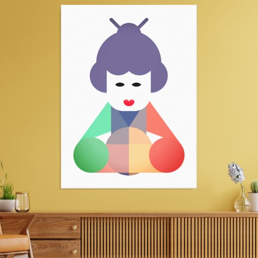 Chinese Vrouwen Kunst Canvas Afdruk (Insitu (Woonkamer))