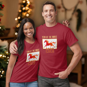 Chinese Vuur Paard Nieuwjaar 2026 T-shirt