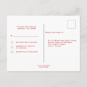 Chinese waaier en dubbel geluk Huwelijks RSVP Uitnodiging Briefkaart (Achterkant)