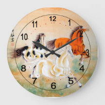 Chinese Wall Clock met uurpatroon