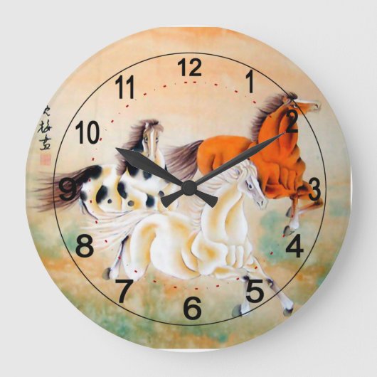 Chinese Wall Clock met uurpatroon Grote Klok (Voorkant)