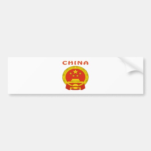 Chinese wapenmunt bumpersticker (Voorkant)