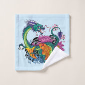 Chinese waterdraak koi vis bad handdoek (Wasdoekje)