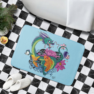 Chinese waterdraak koi vis badmat