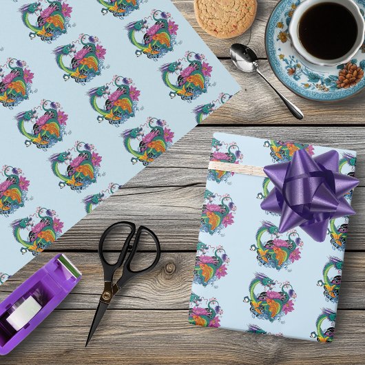 Chinese waterdraak koi vis cadeaupapier