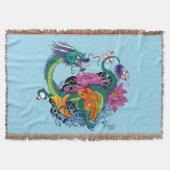 Chinese waterdraak koi vis deken (Voorkant)