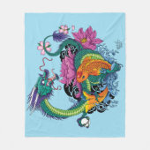 Chinese waterdraak koi vis fleece deken (Voorkant)