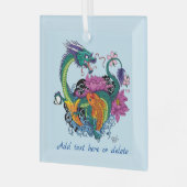 Chinese waterdraak koi vis glas ornament (Voorkant links)