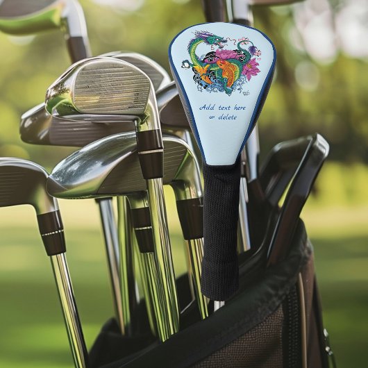 Chinese waterdraak koi vis golfheadcover
