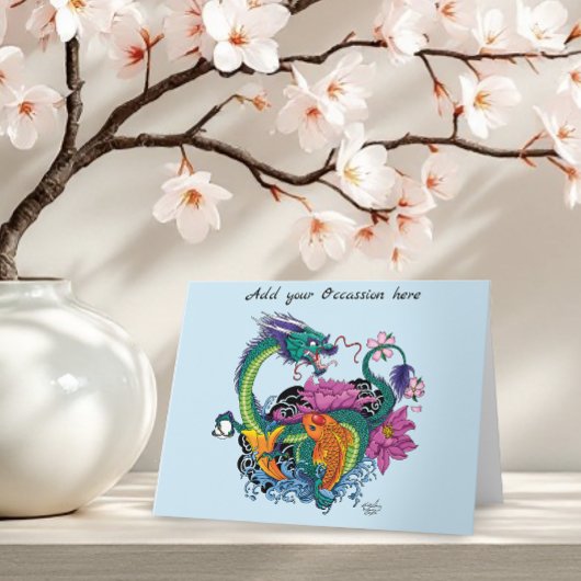 Chinese waterdraak koi vis kaart