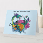 Chinese waterdraak koi vis kaart (Voorkant)
