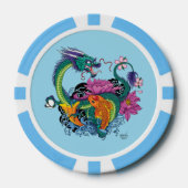 Chinese waterdraak koi vis poker chips (Voorkant)