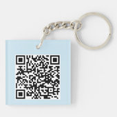 Chinese Waterdraak Koi Vis QR-code Sleutelhanger (Achterkant)