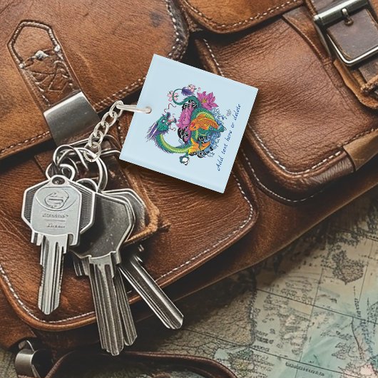 Chinese Waterdraak Koi Vis QR-code Sleutelhanger