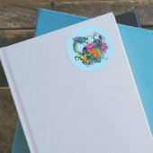 Chinese waterdraak koi vis ronde sticker