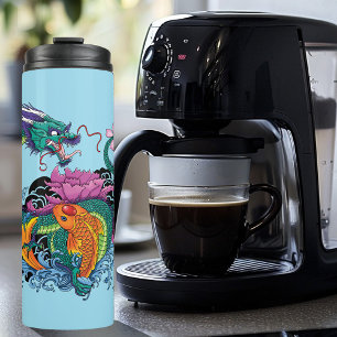 Chinese waterdraak koi vis thermosbeker