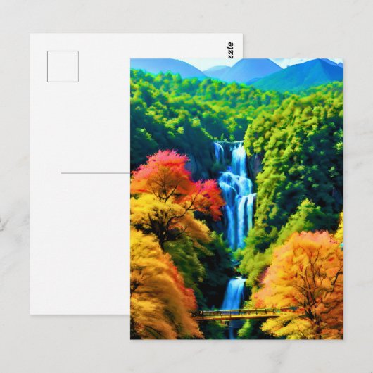 Chinese waterval briefkaart (Voorkant / Achterkant)