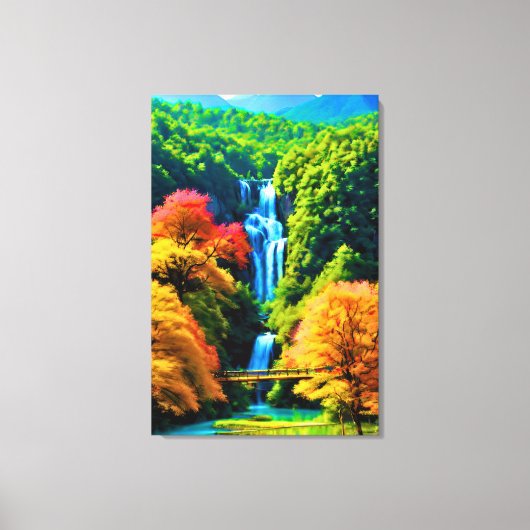 Chinese Waterval Canvas Afdruk (Voorkant)