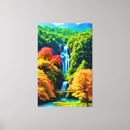 Chinese waterval canvas afdruk (Voorkant)