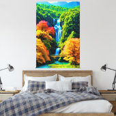 Chinese waterval canvas afdruk (Insitu (Slaapkamer))