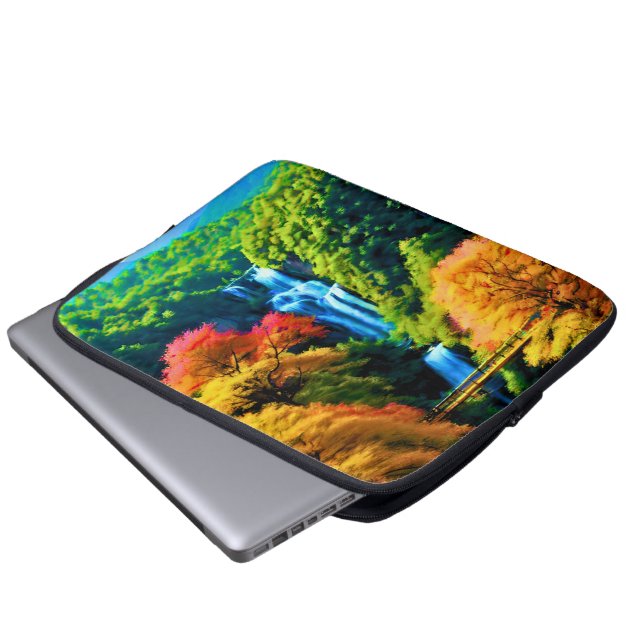 Chinese waterval laptop sleeve (Voorkant onderkant)