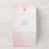 Chinese Waterverf Alles in een bruiloft uitnodigin All In One Uitnodiging (Buitenkant)