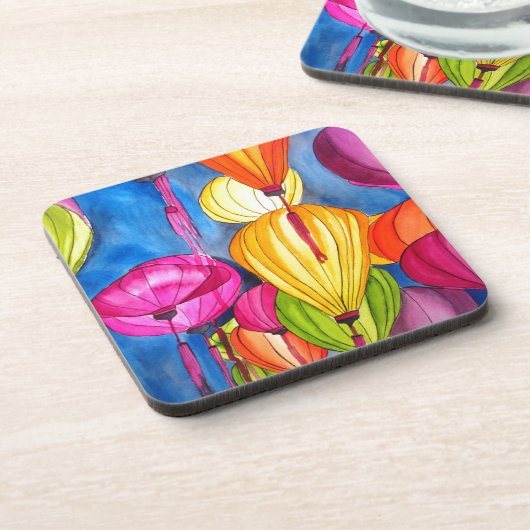 Chinese waterverf drankjes onderzetter (Linkerzijde)