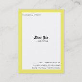 Chinese waterverf schilderen, vogel- en lotusblade visitekaartje (Achterkant)