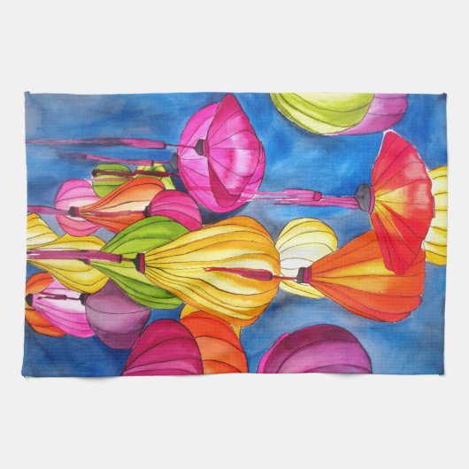 Chinese waterverf theedoek (Horizontaal)