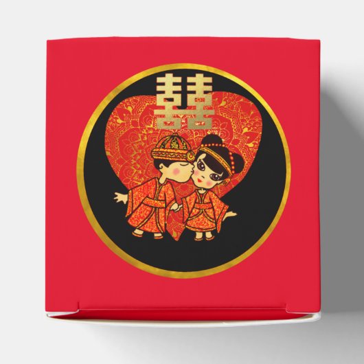 Chinese Weddenschap Gift Partyware Decor - Cute CO Bedankdoosjes (Bovenkant)