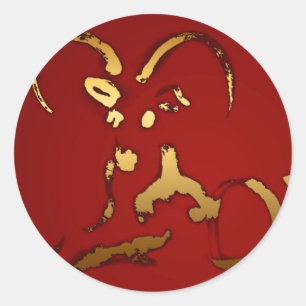 Chinese weekdierentuin ronde sticker