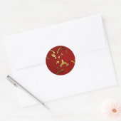 Chinese weekdierentuin ronde sticker (Envelop)